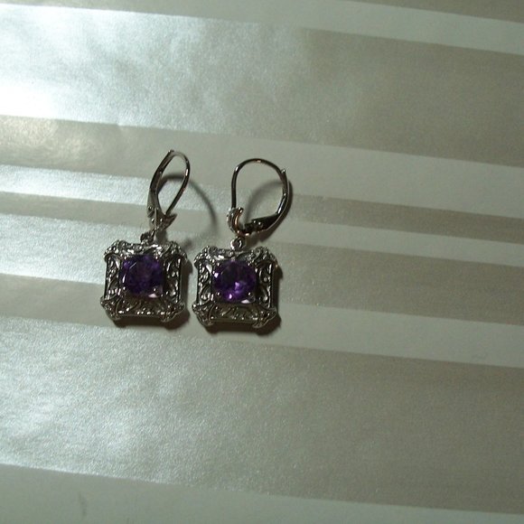 Amethyst Earrings - Picture 2 of 6